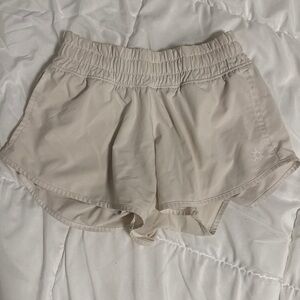 Aerie White Women's Active Shorts with Elastic Waist